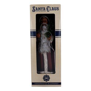Marolin Papermache' Limited Edition Santa Claus (cream and red holding tree) New